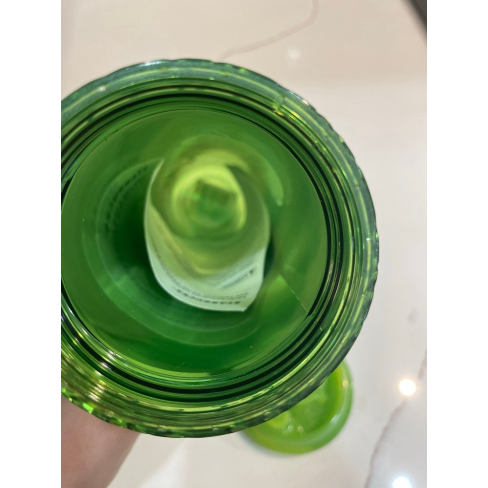 Starbucks Tumbler Cup Metallic Green 16 oz Swirl Top Lid Logo Skinny 2022 Foil - Picture 5 of 6